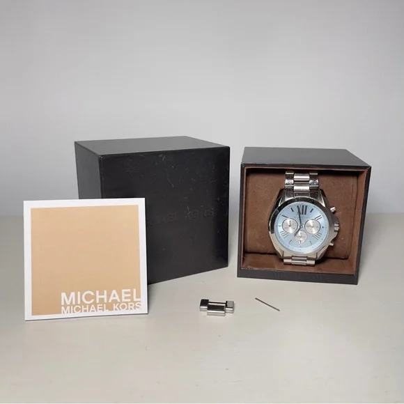 Michael Kors Bradshaw Chronograph Blue Ladies Watch ✨️